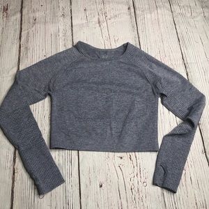 Gymshark Dupe Vital Seamless Long Sleeve Crop Top